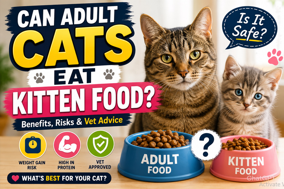 Can Adult Cats Eat Kitten Food